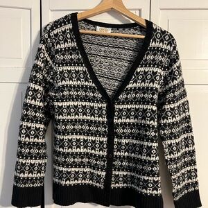Talbots Vintage Fair Isle Cardigan Wool Cashmere Blend READ Nordic Cozy